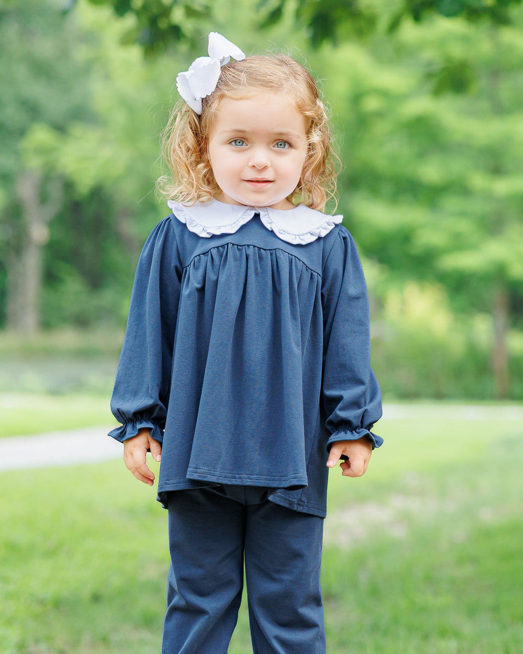 Catherine Bloomer Pants Set - Navy
