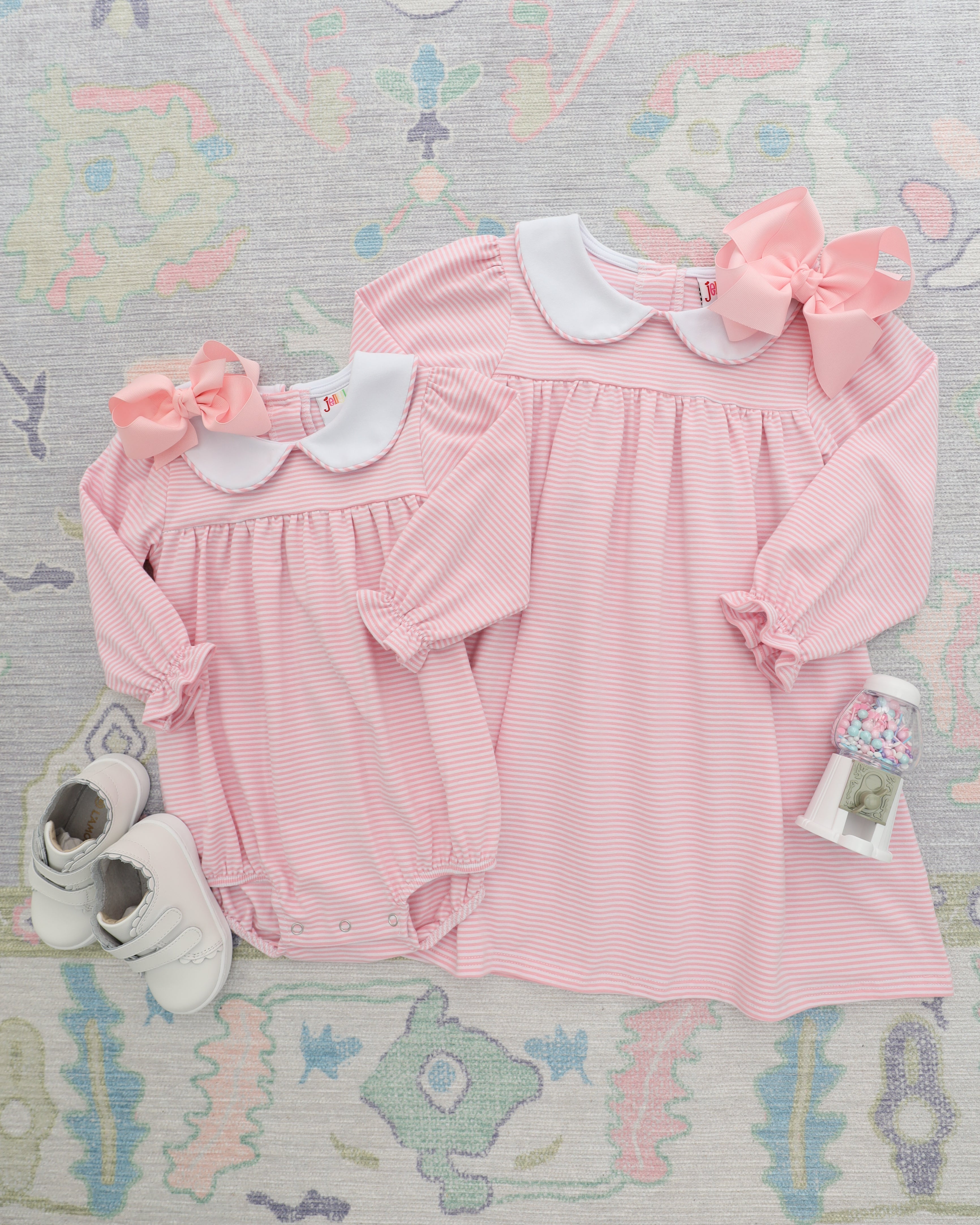 Lottie Bubble- Light Pink Stripe