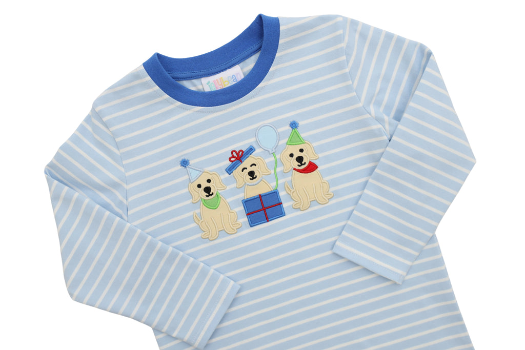Puppy Party Blue Pants Set